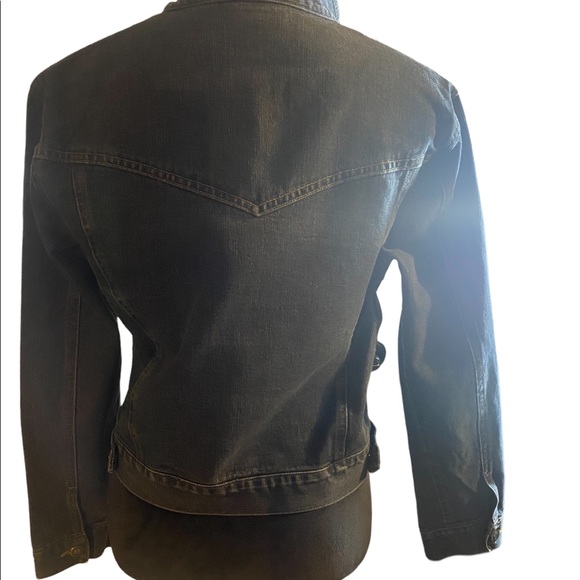 Cleo Petite Dark Blue Jean Jacket - Picture 4 of 6